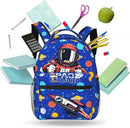 Astronaut Planet Space Backpack For Boys Girls Kids Navy Blue Rocket Spacecraft Book Bag Funny Galaxy Planet Universe Backpack For Kids Boys Girls For School Travel Hiking by TinyTreasures Baby Boutique