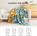 MSGKV Throw Blanket for Couch Cotton Muslin Breathable Cute Ocean Animals Blanket 50"x60" Sofa Chair Blankets for All Seasons Lightweight Farmhouse Blankets Home Decor by CozyNest Decor