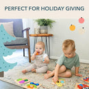 MAGIFIRE Toddler Wooden Puzzle Set - 4-Pack 5.7 x 5.7 Inch Multicolor Wood - Chunky Pieces for Small Hands & Portable Storage Bag - Toddler Puzzles Ages 3-5 by TinyTreasures Baby Boutique