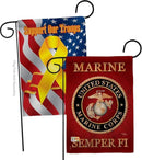 Marine Corps Burlap Garden Flag - Pack Armed Forces USMC Semper Fi United State American Military Veteran Retire Official Support Our Troops - House Banner Small Yard Gift Double-Sided 13 X 18.5 by GreenHaven Gardens