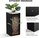 Metal Planter Box, Planter Boxes Outdoor Heavy Duty Metal Garden Planter Spliced Flower Pot with Partitions, All-Weather Use with Drainage Holes for Patio/Porch-30 x 14" x 14" by CozyNest Decor