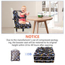 Toddler Booster Seat for Dining Table, Adjustable Safety Buckle Child Booster Seat with Backrest, PU Waterproof Easy Cleaning Portable Booster Cushion (Black) by TinyTreasures Baby Boutique