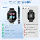 Waterproof Smart Watch for Kids with 32 Games Dual Camera Video Habit Tracking Music Player Pedometer Screen Protectors Lanyard, HD Touchscreen Kids Smart Watch Toy Birthday Gift for 3-12 Year Old by TinyTreasures Baby Boutique