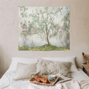 HZOHNAGO Japanese Tapestry Tree Misty Garden Lake Printed Wall Tapestry Ink Painting Wall Hanging for Bedroom Living Room Dorm 60" W x 50" H by CozyNest Decor