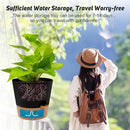 10-Inch Plant Pots, Self-Watering Planters with Drainage Holes & Saucers for Indoor and Outdoor Plants (2-Pack, Black) by GreenHaven Gardens