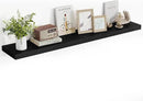55 Inch Floating Shelves, 55"x9.25"x1.5" Inch Deep Floating Shelves for Wall, Wooden Shelves for Bathroom, Bedroom, Living Room, Black by CozyNest Decor