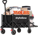 Collapsible Wagon Cart with Wheels Foldable,Folding Beach Wagons Carts Foldable for Grocery Shopping Camping Garden Fishing Sports by GreenHaven Gardens