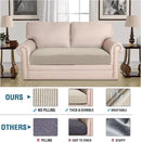 H.VERSAILTEX Super Stretch Individual Seat Cushion Covers Sofa Covers Couch Cushion Covers Slipcover Sets Thick Jacquard Textured Twill Fabric (1 Piece Loveseat Cushion Cover, Island Fossi) by CozyNest Decor