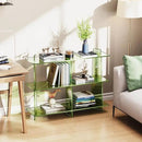 Acrylic Bookshelf, Small 3 Tier Open Bookcase for Small Spaces,Sofa Table, Hallway Entry Table for Home Living Room (Green, 39.4'' x 11.8'' x 31.5'') by CozyNest Decor