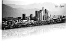 DJSYLIFE Los Angeles Skyline Wall Art Black and White USA Panoramic Cityscape Picture Canvas Prints Artwork for Bedroom Men Room Office Decoration Painting Ready to Hang 13.8"x47.3" by CozyNest Decor