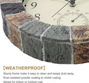 eYotto 10 Inch Small Indoor/Outdoor Waterproof Wall Clock with Thermometer Silent Non-Ticking Battery Operated Wall Clocks Weatherproof for Patio, Pool, Garden, Lanai, Fence, Porch, Deck, Bathroom by CozyNest Decor
