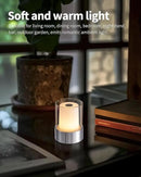 LED 4" inch Touch Night Light for Nursery Baby Kids Set of 2 (Chrome), Small Outdoor Waterproof Lamp for Bathroom Camping, Rechargeable Cordless Table Lamp for Bar Bedside Restaurant Gifts by CozyNest Decor