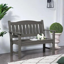 Psilvam 2-Person Outdoor Memorial Bench, All-Weather Poly Lumber Garden Bench, Rot-Resistant Outdoor Patio Bench for Park,Porch,and Church(Grey) by CozyNest Decor