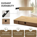 Square Floating Shelves for Wall, 12" W x 12" D x 1.2" H, Small Wooden Wall Mounted Display Shelves with Invisible Brackets for Living Room, Bedroom, Bathroom, Kitchen Decor, Set of 3, Oak by CozyNest Decor