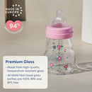 MAM Premium Glass Baby Bottles, Easy Switch Between Breast and Bottle, Feel Good Medium Flow, Newborn Essentials Must Have, 2+ Months, BPA Free, 9oz, Girl, 3 Pack by TinyTreasures Baby Boutique