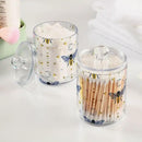 2 Pack Qtip Holder Organizer Dispenser Bee Boho Honeybee Insect Bathroom Storage Canister Cotton Ball Holder Container for Cotton Pads/Swabs/Floss by CozyNest Decor