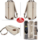 ALLCAMP Wine Tote Bag with Cooler Compartment，Picnic Set Carrying Two Sets of Tableware（Cream-Colored） by TinyTreasures Baby Boutique