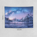 HZOHNAGO Mountain Tapestry Aurora Snow Mountain Sunset Pattern Printed Wall Tapestry Wall Hanging for Bedroom Living Room Dorm 40" W x 30" H by CozyNest Decor