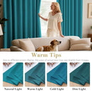 H.VERSAILTEX Blackout Room Darkening Window Treatment Curtains,Grommet Drapes,52 by 96 - Inch - Turquoise Blue - Set of 2 by CozyNest Decor