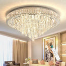 Modern Chandeliers for Living Room Crystal Ceiling Light Fixture LED Dimmable Lamp with Remote Pendant Lighting Flush Mount Ceiling Lighting for Dining Room Bedrooms by CozyNest Decor