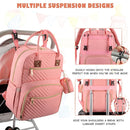 Baby Diaper Bag Backpack, Travel Diaper Bags for Baby Girl Boy Large Capacity Baby Bag Backpack for Women Light Pink by TinyTreasures Baby Boutique
