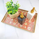 Spsyrine Serving Tray, Plastic Rectangular Coffee Table Tray with Handles, Modern Decorative Tray for Living Room, Ottoman, Home Decor, 15.6” X 10.2" by CozyNest Decor