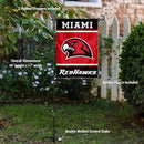 College Flags & Banners Co. Miami Redhawks Garden Flag with Stand Holder by GreenHaven Gardens
