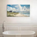 HGUAOA Coastal Canvas Wall Art - Large Landscape Wall Art for Living Room - Ocean and Beach Painting - Blue Artwork for Bedroom Decor - Above Bed Wall Pictures -Beach Theme Print Art by CozyNest Decor