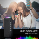 Ortizan Portable Bluetooth Speaker: IPX7 Waterproof, 24W Loud Sound, Deep Bass, Bluetooth 5.3, LED Lights, Wireless Stereo Pairing, 30H Playtime, for Home/Outdoor/Party/Beach, Birthday Gift (Black) by TinyTreasures Baby Boutique