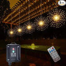5 Pcs 1000LED Solar Starburst Sphere Lights,Firework Lights Remote Control Timer 8 Modes Dimmable Waterproof Hanging Fairy Lights, Sparkly Lights for Patio Garden Tent Outdoor(Warm White) by GreenHaven Gardens