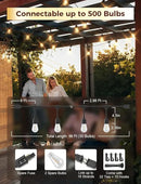 XMCOSY+ 96FT Outdoor String Lights, Patio Lights Outdoor Waterproof with 32 Shatterproof Bulbs, LED Hanging Light for Outside Porch Backyard Garden Party Balcony Decor by GreenHaven Gardens