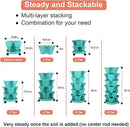 Vertical Planter 6 Tier Stackable Planters Garden Planters Strawberry Herb Flower and Vegetable Planter Indoor Outdoor Gardening Pots with Removable Wheels and Tools by GreenHaven Gardens