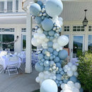 130pcs Dusty Blue Balloons Different Sizes 18" 12" 10" 5" Slate Blue Balloons for Boys Girls Baby Shower Wedding Anniversary Graduation Engagements Birthday Party Decorations by CozyNest Decor