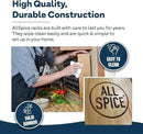 AllSpice Spice Rack Organizer, Wood, 525 Unique Labels, Countertop or Wall Mount, Includes 30 4oz Jars- Bamboo by CozyNest Decor