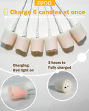 LED Tea Lights Rechargeable Candles with USB Charging Cable, 6 PCS Votive Tea Light with Remote, Flameless Flickering Warm White Tealights Candle for Halloween, Pumpkin Light, Christmas Decoration by GreenHaven Gardens