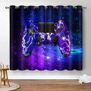 Jekeno Gamer Gaming Gamepad Blackout Curtains Kids Boys Teens Bedroom Purple Blue Video Game Controller Decor Home Living Room Darkening Grommet Window Drapes 2 Panel Set, 42"x63" by TinyTreasures Baby Boutique