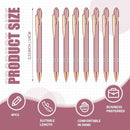 8 Pieces Ballpoint Pen with Stylus Tip Black Ink 2 in 1 Stylus Metal 1.0 mm Medium Point Smooth Pen Rainbow Colorful Rubberized Ballpoint for Touch Screen Tablet(Rose Gold) by TinyTreasures Baby Boutique