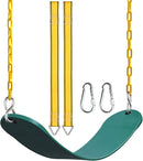 PACEARTH Swing Seat Support 660lb with 68.9 inch Anti-Rust Chains Plastic Coated 23.6 inch Tree Hanging Straps and Locking Buckles Outdoor Playground Tree Swing-Green by TinyTreasures Baby Boutique