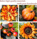 Fall Wreath for Front Door, 24 Inch Autumn Wreath with Pumpkins, Peony, Sunflowers & Dahlias, Fall Decorations for Home, Artificial Flowers Harvest and Thanksgiving Indoor & Outdoor by CozyNest Decor
