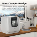 COMFEE' Countertop Dishwasher, Portable Dishwasher with 6L Built-in Water Tank, Mini Dishwasher with More Space Inside, 7 Programs, UV Hygiene& Auto Door Open, for Apartments, Dorms& RVs, White by TinyTreasures Baby Boutique
