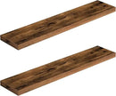 HOOBRO Floating Shelves for Wall, Wall Mounted Shelf Set of 2, 39.4" Hanging Shelf with Invisible Brackets, for Wall Bathroom, Bedroom, Toilet, Kitchen, Livingroom, Office, Rustic Brown BF100BJP201G2 by CozyNest Decor