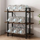 3 Tier Bookshelf Modern Rustic Open Bookshelf Office Solid Wood Bookcase and Book Shelves Wood and Metal Shelving Unit,Distressed Brown (AY-02-3Tier) by CozyNest Decor