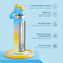 Insulated Water Bottle with Straw Stainless Steel Water Bottle, Leak-Proof, BPA-Free, Double Wall Vacuum Keeps Cold for 24 Hours for Sports, Travel, School (26 oz, Sunny Breeze) by CozyNest Decor