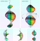 Wind Spinner Rainbow Wave Wind Spinners for Yard and Garden,15in Hanging Kinetic Yard Art Wind Sculpture,3D Wind Spinners Outdoor & Indoor Rainbow Helix Garden Decor Christmas Ornaments by GreenHaven Gardens