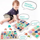 Wooden Puzzles for Toddlers, Kesletney Wooden Alphabet Number Shape Learning Puzzles for Kids, Preschool Educational Toys Gift for Boys Girls Ages 3 4 5 6 Years Old by TinyTreasures Baby Boutique