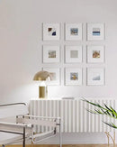 HAUS AND HUES Solid Oak Wood 10”x10” Picture Frames Matted to 5”x5” Set of 9-10 x 10 Gallery White Frames, Square 10x10 Picture Frames, 10x10 Frames with Mat, White Frames for Gallery Wall by CozyNest Decor
