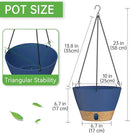 ZMTECH Hanging Planters for Indoor Plants Set of 2 Self Watering Hanging Pots Hanging Baskets Hanging Flower Pots for Outdoor Hanging Plants(10 Inch, Blue)