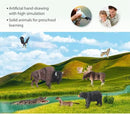 Volnau Safari Animal Figurines Toys 7PCS North America Figures Zoo Pack for Toddlers Kids Christmas Decoration Gift Preschool Educational Moose Wolf Bear Jungle Forest Woodland Set by GreenHaven Gardens