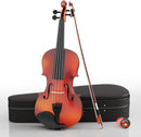 1/4 Beginner Violin Kit, Complete Violin Set with Case, Bow, Rosin, Natural by TinyTreasures Baby Boutique