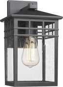 Outdoor Light Fixture Wall Mount, Modern Exterior Lights Fixture Wall Sconces with Seeded Glass for Front Porch, Farmhouse Rustic Waterproof Lantern Lamp in Black Finish for Home, Barn, Garage by GreenHaven Gardens